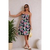 image:imageCHICGAL Summer Dresses for Women Beach Cover Ups Strapless Boho Floral Print Sundress 2026Navy Pink Flower