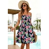 image:imageCHICGAL Summer Dresses for Women Beach Cover Ups Strapless Boho Floral Print Sundress 2026Navy Pink Flower