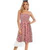 image:imageCHICGAL Summer Dresses for Women Beach Cover Ups Strapless Boho Floral Print Sundress 2026Red Floral Print
