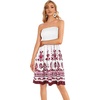 image:imageCHICGAL Summer Dresses for Women Beach Cover Ups Strapless Boho Floral Print Sundress 2026Red Positioning Flower