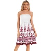 image:imageCHICGAL Summer Dresses for Women Beach Cover Ups Strapless Boho Floral Print Sundress 2026Red Positioning Flower