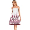 image:imageCHICGAL Summer Dresses for Women Beach Cover Ups Strapless Boho Floral Print Sundress 2026Red Positioning Flower