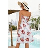 image:imageCHICGAL Summer Dresses for Women Beach Cover Ups Strapless Boho Floral Print Sundress 2026Red White Floral