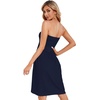 image:imageCHICGAL Summer Dresses for Women Beach Cover Ups Strapless Boho Floral Print Sundress 2026Solid Navy Blue