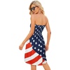 image:imageCHICGAL Summer Dresses for Women Beach Cover Ups Strapless Boho Floral Print Sundress 2026Us 01 American Flag