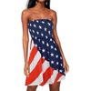 image:imageCHICGAL Summer Dresses for Women Beach Cover Ups Strapless Boho Floral Print Sundress 2026Us 01 American Flag