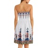 image:imageCHICGAL Summer Dresses for Women Beach Cover Ups Strapless Boho Floral Print Sundress 2026White Boho Printed