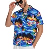 image:imageMens Hawaiian Shirt Short Sleeve Summer Beach Casual Tops Button Down T Shirts with PocketBlack Blue Orange Tree