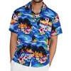 image:imageMens Hawaiian Shirt Short Sleeve Summer Beach Casual Tops Button Down T Shirts with PocketBlack Blue Orange Tree