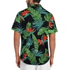 image:imageMens Hawaiian Shirt Short Sleeve Summer Beach Casual Tops Button Down T Shirts with PocketBlack Green Red Flower