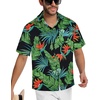 image:imageMens Hawaiian Shirt Short Sleeve Summer Beach Casual Tops Button Down T Shirts with PocketBlack Green Red Flower