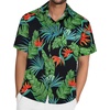image:imageMens Hawaiian Shirt Short Sleeve Summer Beach Casual Tops Button Down T Shirts with PocketBlack Green Red Flower
