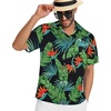 image:imageMens Hawaiian Shirt Short Sleeve Summer Beach Casual Tops Button Down T Shirts with PocketBlack Green Red Flower