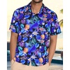 image:imageMens Hawaiian Shirt Short Sleeve Summer Beach Casual Tops Button Down T Shirts with PocketBlue Pineapple