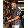 image:imageMens Hawaiian Shirt Short Sleeve Summer Beach Casual Tops Button Down T Shirts with PocketC Black Grey Print