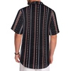 image:imageMens Hawaiian Shirt Short Sleeve Summer Beach Casual Tops Button Down T Shirts with PocketC Black Orange Stripe