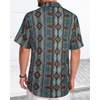 image:imageMens Hawaiian Shirt Short Sleeve Summer Beach Casual Tops Button Down T Shirts with PocketC Orange Stripe