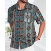 image:imageMens Hawaiian Shirt Short Sleeve Summer Beach Casual Tops Button Down T Shirts with PocketC Orange Stripe
