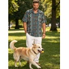 image:imageMens Hawaiian Shirt Short Sleeve Summer Beach Casual Tops Button Down T Shirts with PocketC Orange Stripe