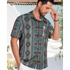image:imageMens Hawaiian Shirt Short Sleeve Summer Beach Casual Tops Button Down T Shirts with PocketC Orange Stripe