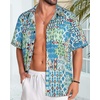 image:imageMens Hawaiian Shirt Short Sleeve Summer Beach Casual Tops Button Down T Shirts with PocketC Sky Blue Print