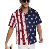 image:imageMens Hawaiian Shirt Short Sleeve Summer Beach Casual Tops Button Down T Shirts with PocketFlag Navy Tie Star