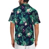 image:imageMens Hawaiian Shirt Short Sleeve Summer Beach Casual Tops Button Down T Shirts with PocketGreen Flamingo