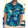 image:imageMens Hawaiian Shirt Short Sleeve Summer Beach Casual Tops Button Down T Shirts with PocketGreen Palm Tree