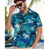 image:imageMens Hawaiian Shirt Short Sleeve Summer Beach Casual Tops Button Down T Shirts with PocketGreen Palm Tree
