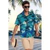 image:imageMens Hawaiian Shirt Short Sleeve Summer Beach Casual Tops Button Down T Shirts with PocketGreen Palm Tree