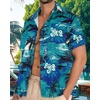 image:imageMens Hawaiian Shirt Short Sleeve Summer Beach Casual Tops Button Down T Shirts with PocketGreen Palm Tree
