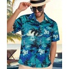 image:imageMens Hawaiian Shirt Short Sleeve Summer Beach Casual Tops Button Down T Shirts with PocketGreen Palm Tree