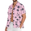 image:imageMens Hawaiian Shirt Short Sleeve Summer Beach Casual Tops Button Down T Shirts with PocketGreen Tree Pink Floral