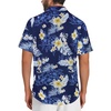 image:imageMens Hawaiian Shirt Short Sleeve Summer Beach Casual Tops Button Down T Shirts with PocketNavy White Floral