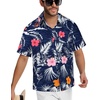 image:imageMens Hawaiian Shirt Short Sleeve Summer Beach Casual Tops Button Down T Shirts with PocketPink Orange Flower