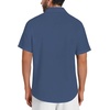 image:imageMens Hawaiian Shirt Short Sleeve Summer Beach Casual Tops Button Down T Shirts with PocketSea Blue