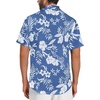image:imageMens Hawaiian Shirt Short Sleeve Summer Beach Casual Tops Button Down T Shirts with PocketWhite Flower Blue