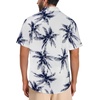 image:imageMens Hawaiian Shirt Short Sleeve Summer Beach Casual Tops Button Down T Shirts with PocketWhite Navy Palm Tree