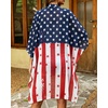 image:imageWomens Kimono Swimsuit Coverups Summer Beach Casual Loose Cardigans for Swimwear 2026Blue Red Flag Star