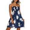 Dark Blue White Flowers