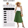 image:imageWEACZZY Womens Flowy Midi Skirt Drawstring Elastic ALine Pleated Design  Two Side Pockets HighWaist Lightweight Stretch Polyester Breathable Comfortable Casual Beach Work amp Party Summer SkirtArmy Green