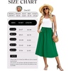 image:imageWEACZZY Womens Flowy Midi Skirt Drawstring Elastic ALine Pleated Design  Two Side Pockets HighWaist Lightweight Stretch Polyester Breathable Comfortable Casual Beach Work amp Party Summer SkirtDark Green