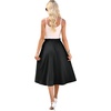 image:imageWEACZZY Womens Flowy Midi Skirt Drawstring Elastic ALine Pleated Design  Two Side Pockets HighWaist Lightweight Stretch Polyester Breathable Comfortable Casual Beach Work amp Party Summer Skirt01 Black