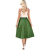 image:imageWEACZZY Womens Flowy Midi Skirt Drawstring Elastic ALine Pleated Design  Two Side Pockets HighWaist Lightweight Stretch Polyester Breathable Comfortable Casual Beach Work amp Party Summer SkirtArmy Green