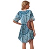 image:imageWEACZZY Womens Sleep Shirt Short Sleeve Nightgown Loose Fit Breathable  Crew Neck Soft Polyester Blend Sleepwear Solid Colors Floral Prints Pajama Dress Loungewear House Casual Daily WearFloral Mix Blue