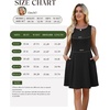 image:imageWEACZZY Womens Summer Sleeveless Dresses Boat Neck ALine Casual Elegant Cocktail Dress with PocketsBlack