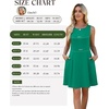 image:imageWEACZZY Womens Summer Sleeveless Dresses Boat Neck ALine Casual Elegant Cocktail Dress with PocketsGreen