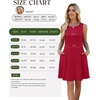 image:imageWEACZZY Womens Summer Sleeveless Dresses Boat Neck ALine Casual Elegant Cocktail Dress with PocketsRed