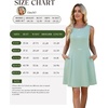 image:imageWEACZZY Womens Summer Sleeveless Dresses Boat Neck ALine Casual Elegant Cocktail Dress with PocketsSage Green