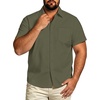 image:imageBig and Tall Mens Hawaiian Shirt Short Sleeve Button Down Shirts Summer Beach Tops with PocketAmy Green